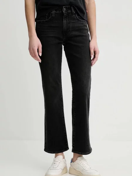 Džíny Levi's AUTHENTIC KICK BOOT high waist černé