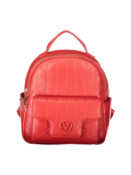 Lniany plecak Valentino Bags elegancki czerwony