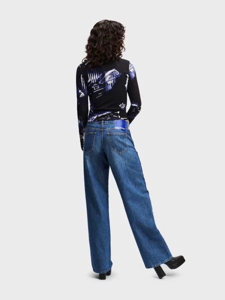 Прямі джинси Karl Lagerfeld Jeans синій