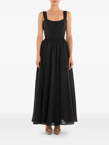 Rochie maxi Post Meridiem cu paiete de costum negru