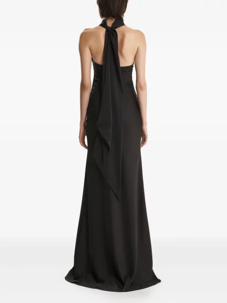 Rochie maxi 2310 Studio drapată de costum negru