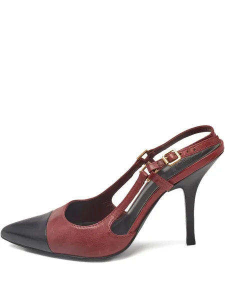 Pantofi cu toc Tory Burch din piele slingback negru
