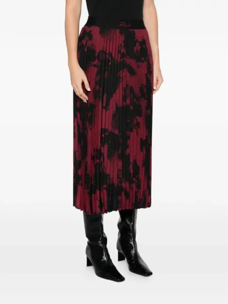 Fustă Karl Lagerfeld cu model floral cu imagine roșu