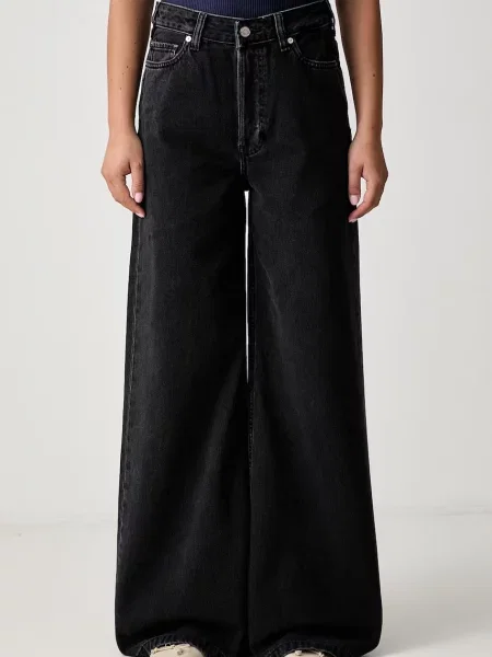 Scotch & Soda wide leg džíny šedé