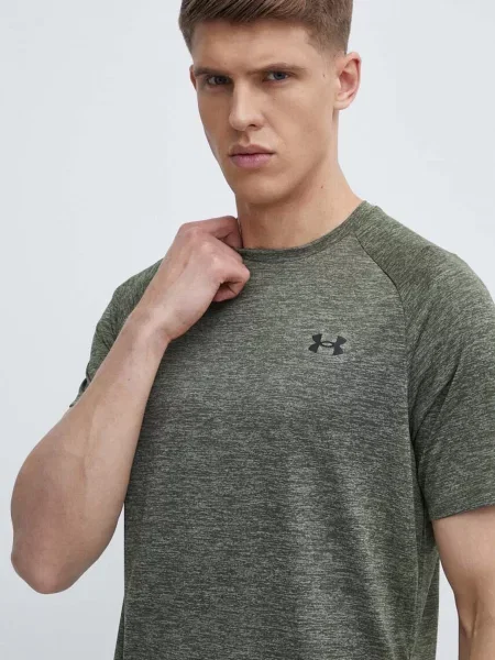 Under Armour t-shirt treningowy gładki zielony