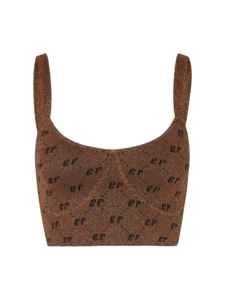 Top Baum Und Pferdgarten z wzorem argyle o krotszym kroju brązowy