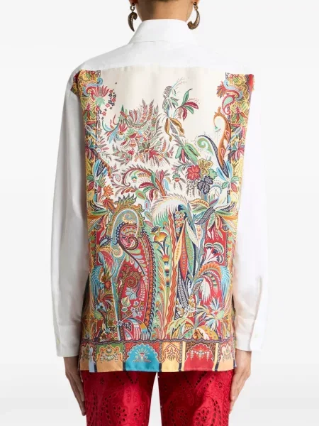Cămașă Etro cu imagine cu model paisley alb