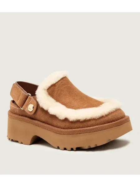 UGG Mules încălțăminte ESMEE CLOG |zamsz |shearling cu adaos de lână maro