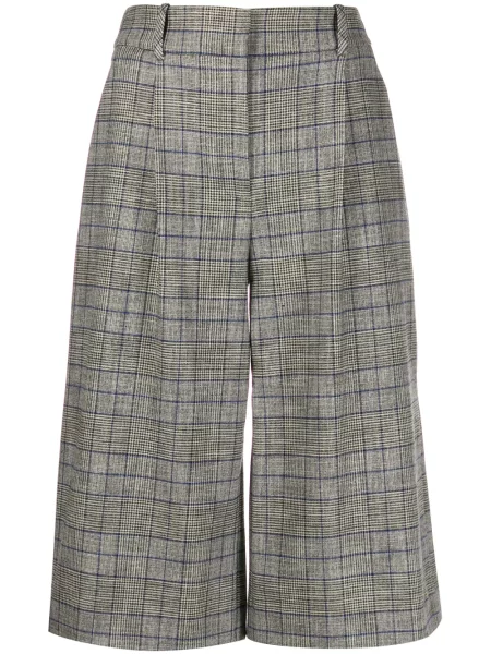 Pantaloni culottes Veronica Beard în carouri gri