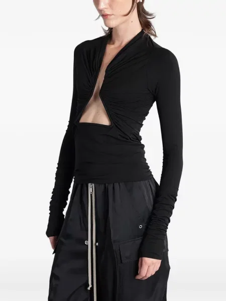 Top Rick Owens cu volane negru
