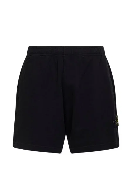 Pantaloni scurți Stone Island cu strasuri negru