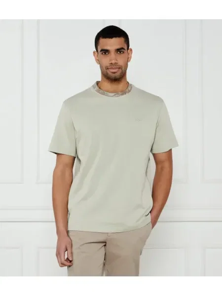 BOSS ORANGE Póló Te_JungleCollar | Relaxed fit bézs