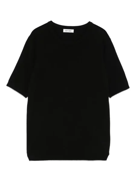 Tricou Soft Goat din cașmir negru