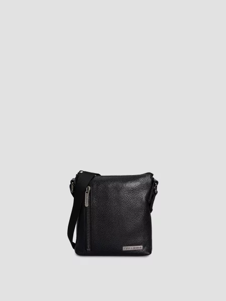 Шкіряна сумка Baldinini чорна