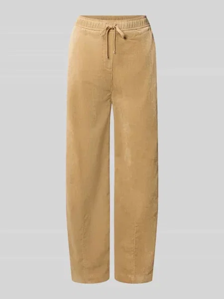Opus Spodnie Misha Z Sztruksu beige beżowe