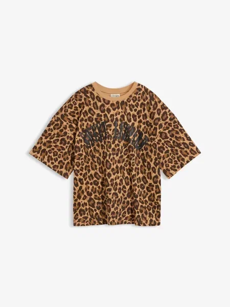 T-shirt oversize z czystej bawełny organicznej beżowa