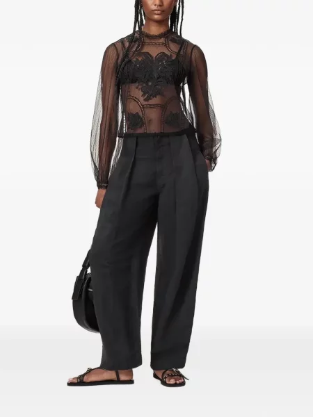 Bluză Allsaints cu model floral negru