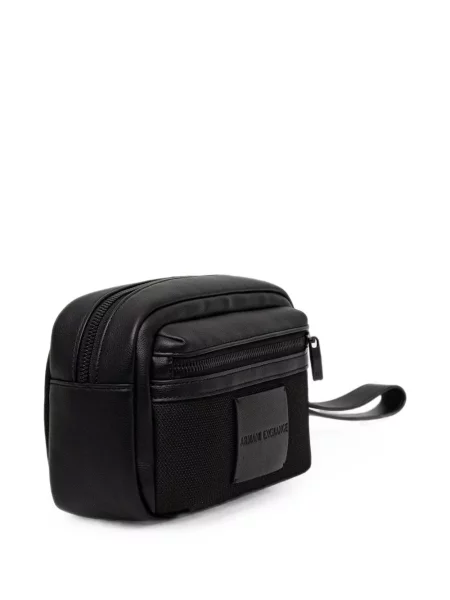 Geantă Armani Exchange cu autograf negru