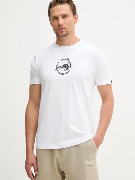 Alpha Industries tričko US Scorpion Backprint bílé