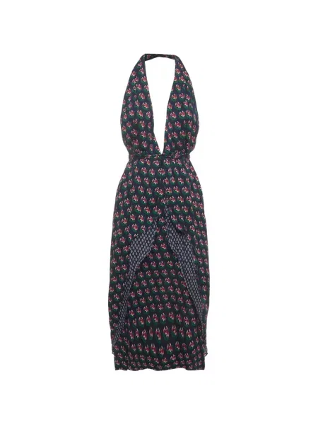 Rochie midi Dvf Diane Von Furstenberg cu model floral cu imagine în linie A albastru