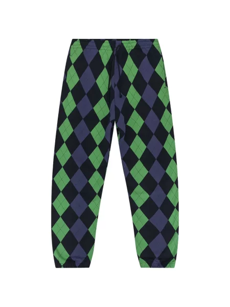 Pantaloni Denim Tears cu model argyle alergare negru