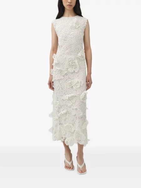 Rochie midi Simkhai cu model floral din dantelă alb
