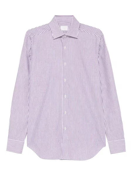 Pruhovaná košile Xacus fialová