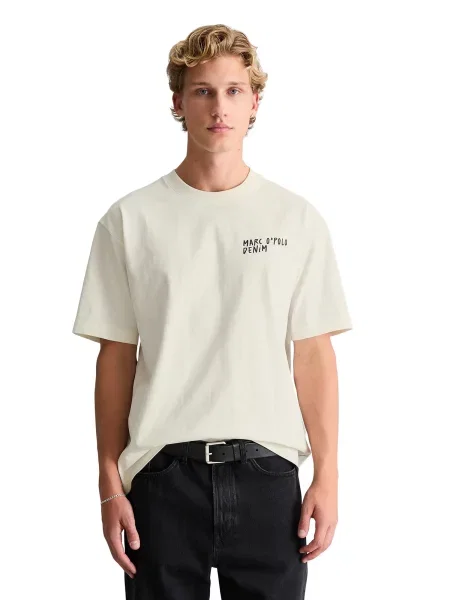 Marc O'Polo tricou basic pentru bărbați din alb
