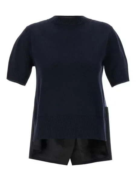 Tricou Sacai scurt albastru