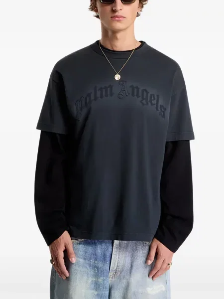 Tricou Palm Angels cu autograf negru