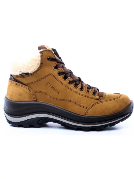 Ботинки Manul из нубука коричневые