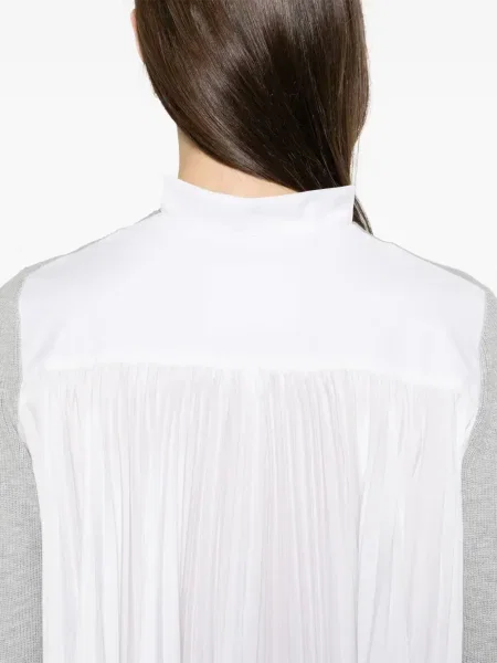 Cardigan Sacai plisat gri