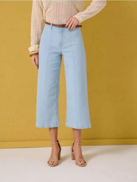 Джинси-кюлоти синій