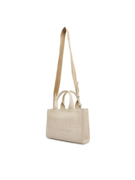 LOVE MOSCHINO Ročna torba Écru bela