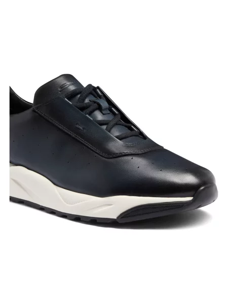Sneakersy Santoni skórzane niebieskie