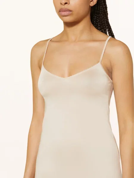 Hanro Koszula Nocna Satin Deluxe Z Satyny beige beżowa