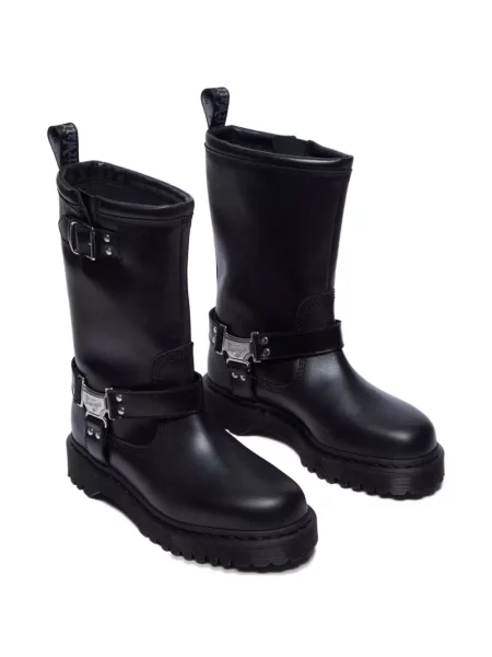 Botine Dr. Martens cu platformă cu cataramă negru