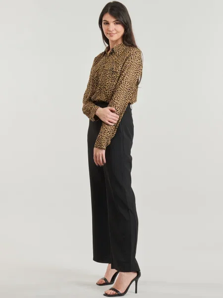 MICHAEL Michael Kors camasa femei cu guler clasic relaxed maro