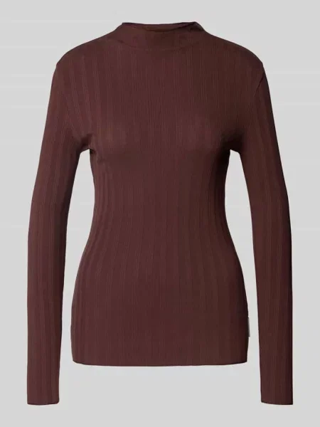 Bluzka z długim rękawem o kroju slim fit z mieszanki bawełny Marc O'polo Denim
