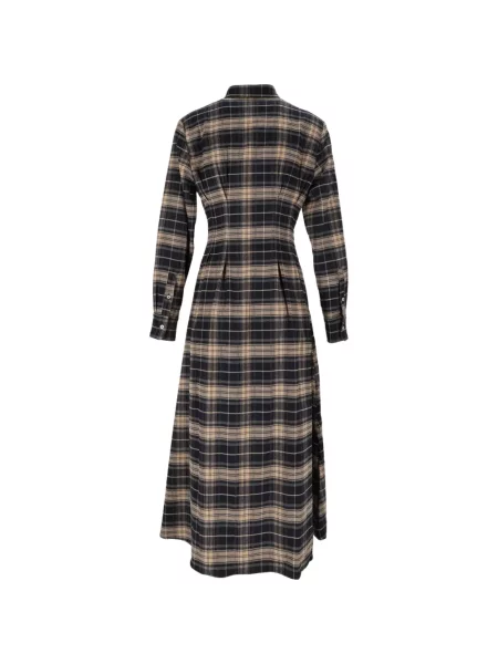 Rochie maxi Mc2 Saint Barth de flanelă negru