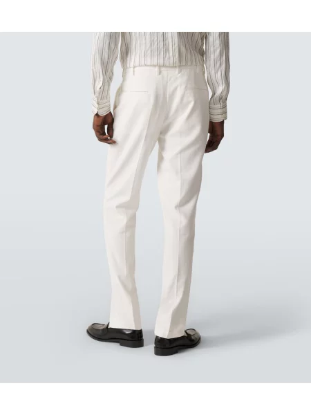 Chinos nohavice Thom Sweeney keper biela