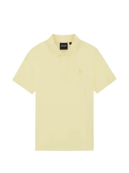 Tricou polo Lyle & Scott cu broderie galben
