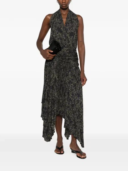 Gėlėtas raštuotas maxi suknele Proenza Schouler juoda