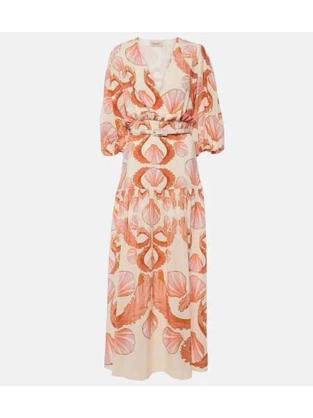 Rochie maxi Adriana Degreas de mătase de costum