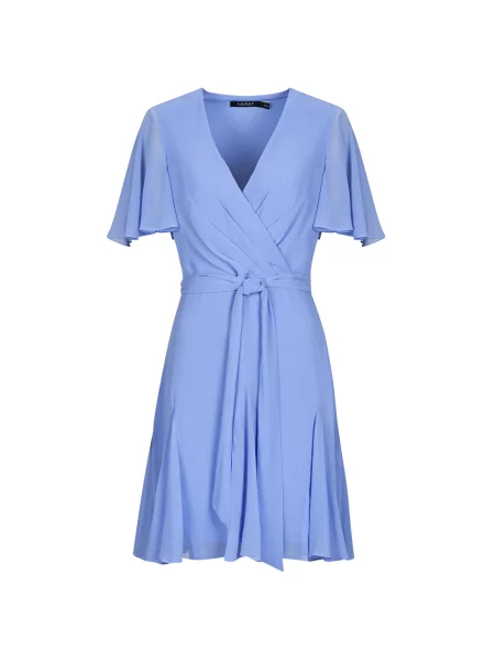 Mini obleka Lauren Ralph Lauren modra