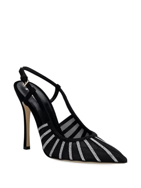 Pantofi cu toc Pollini plasă negru