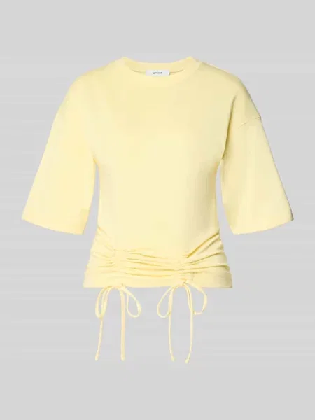 T-shirt z marszczeniami model MALLE' Topshop czarna