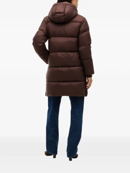 Palton Tommy Hilfiger cu glugă maro
