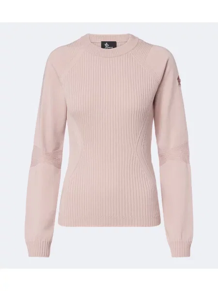Pulover Moncler Grenoble de lână roz