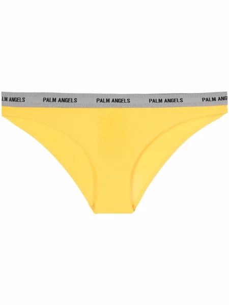 Chiloți briefs Palm Angels cu autograf galben